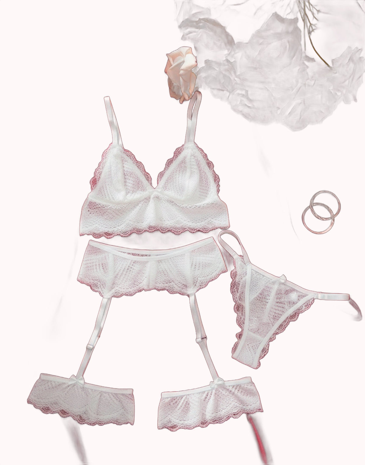 Conjunto Renda Sensual com Perneira – Doce Malícia