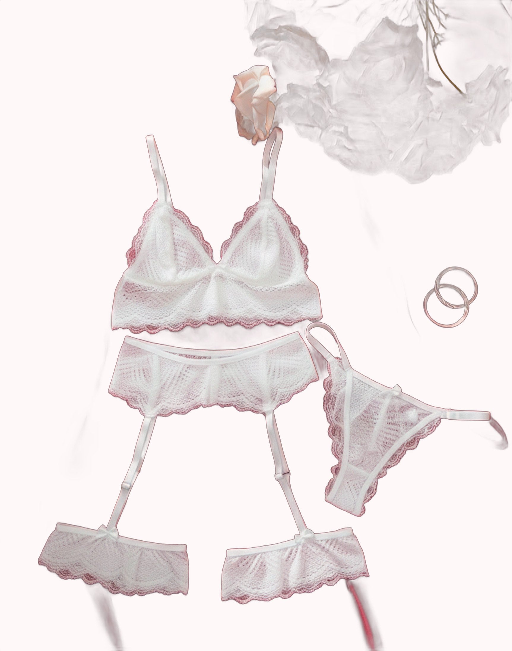 Conjunto Renda Sensual com Perneira – Doce Malícia