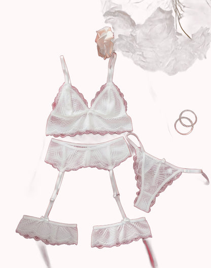 Conjunto Renda Sensual com Perneira – Doce Malícia