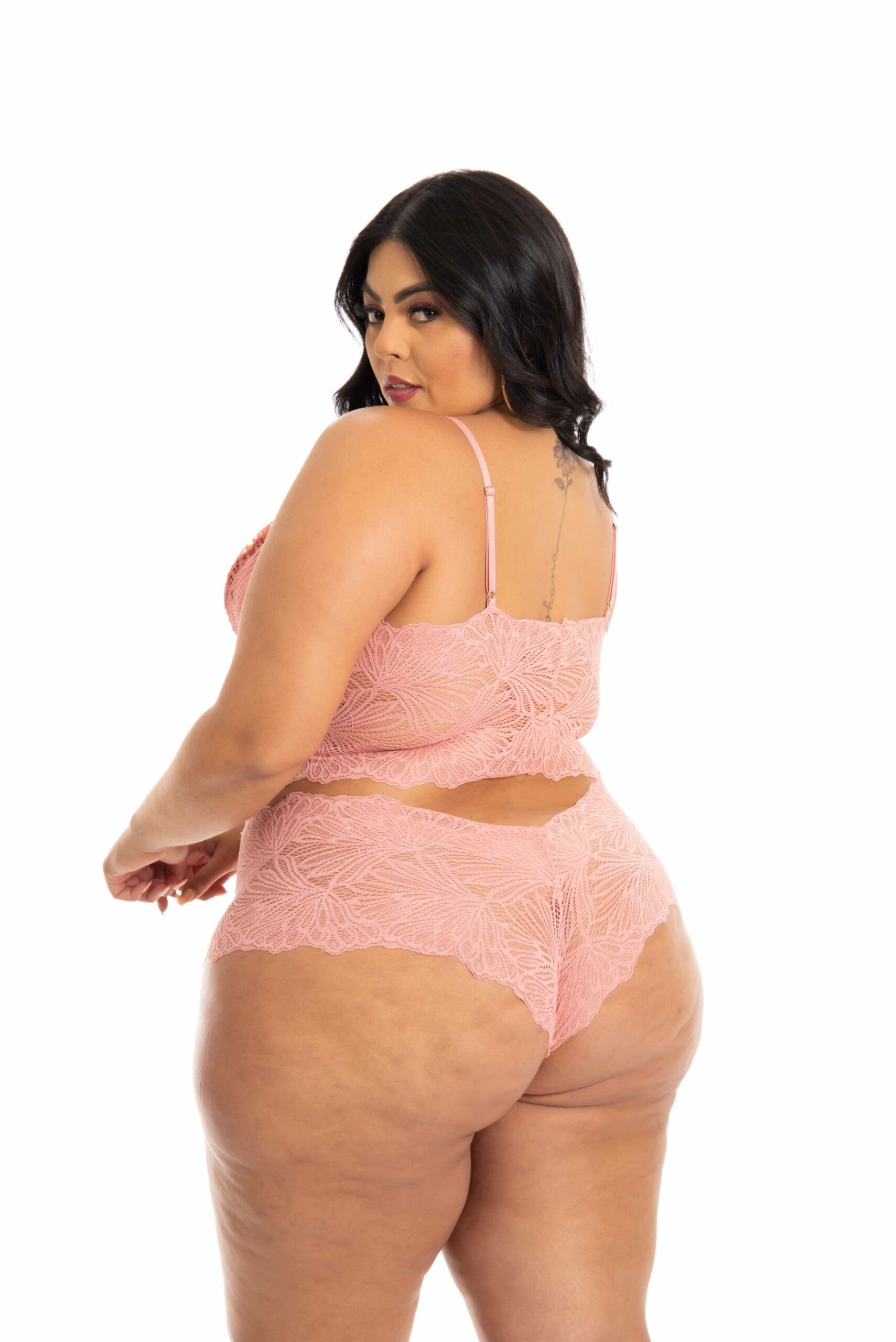 Conjunto sem Bojo Plus Size em azul-Marinho – Doce Malícia
