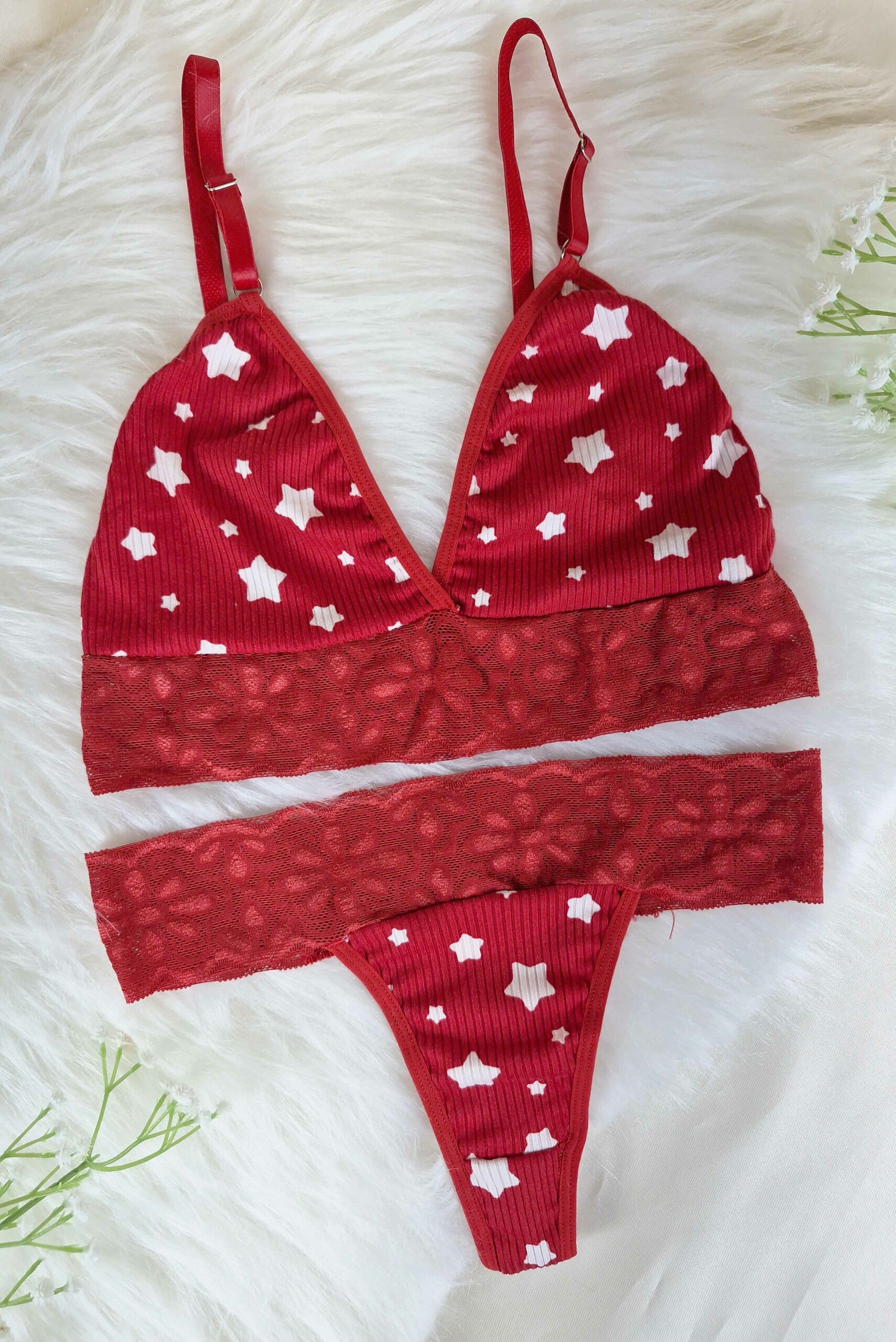 Conjunto Sem Bojo Canelado com Renda em Branco – Doce Malícia