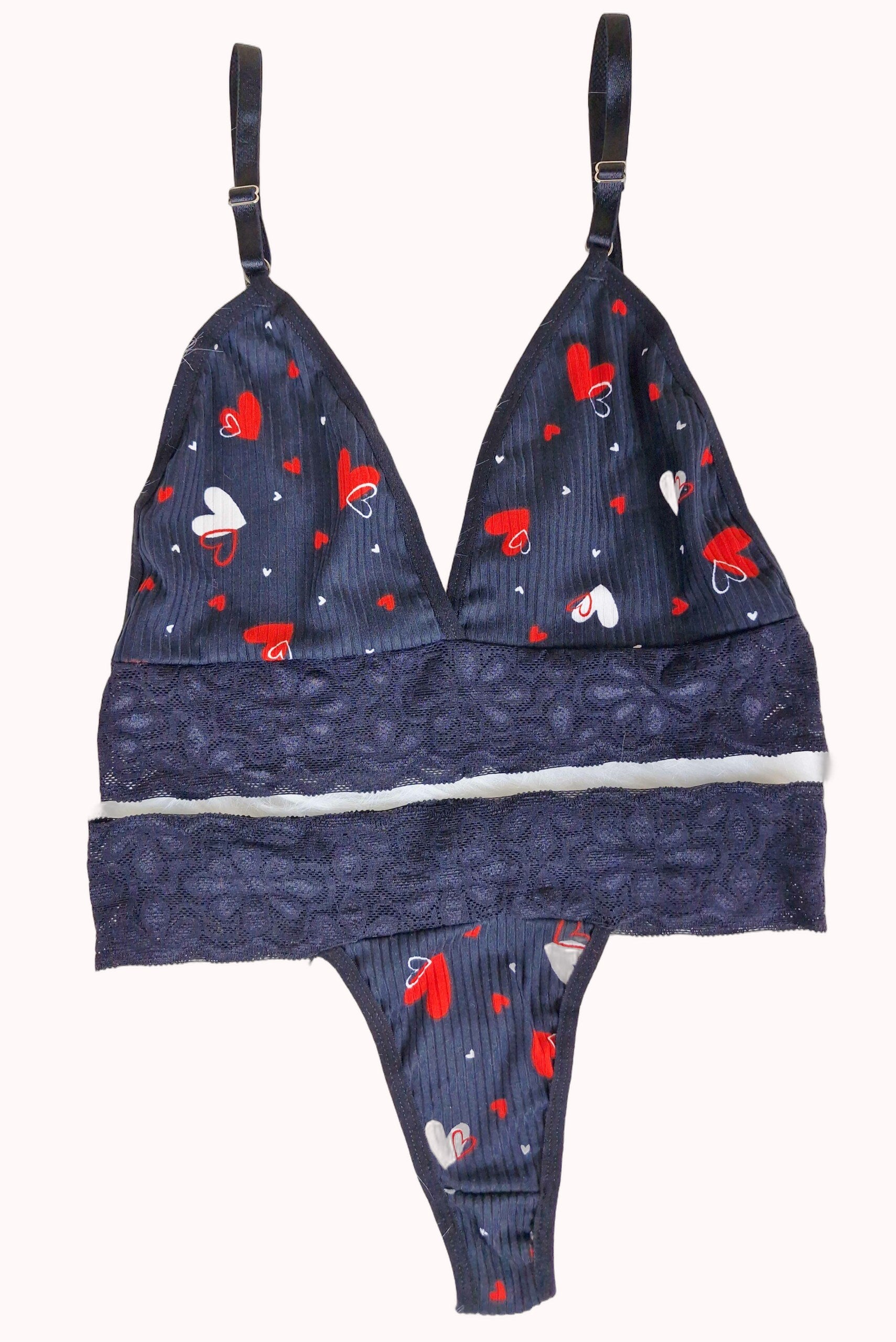 Conjunto Sem Bojo Canelado com Renda – Doce Malícia