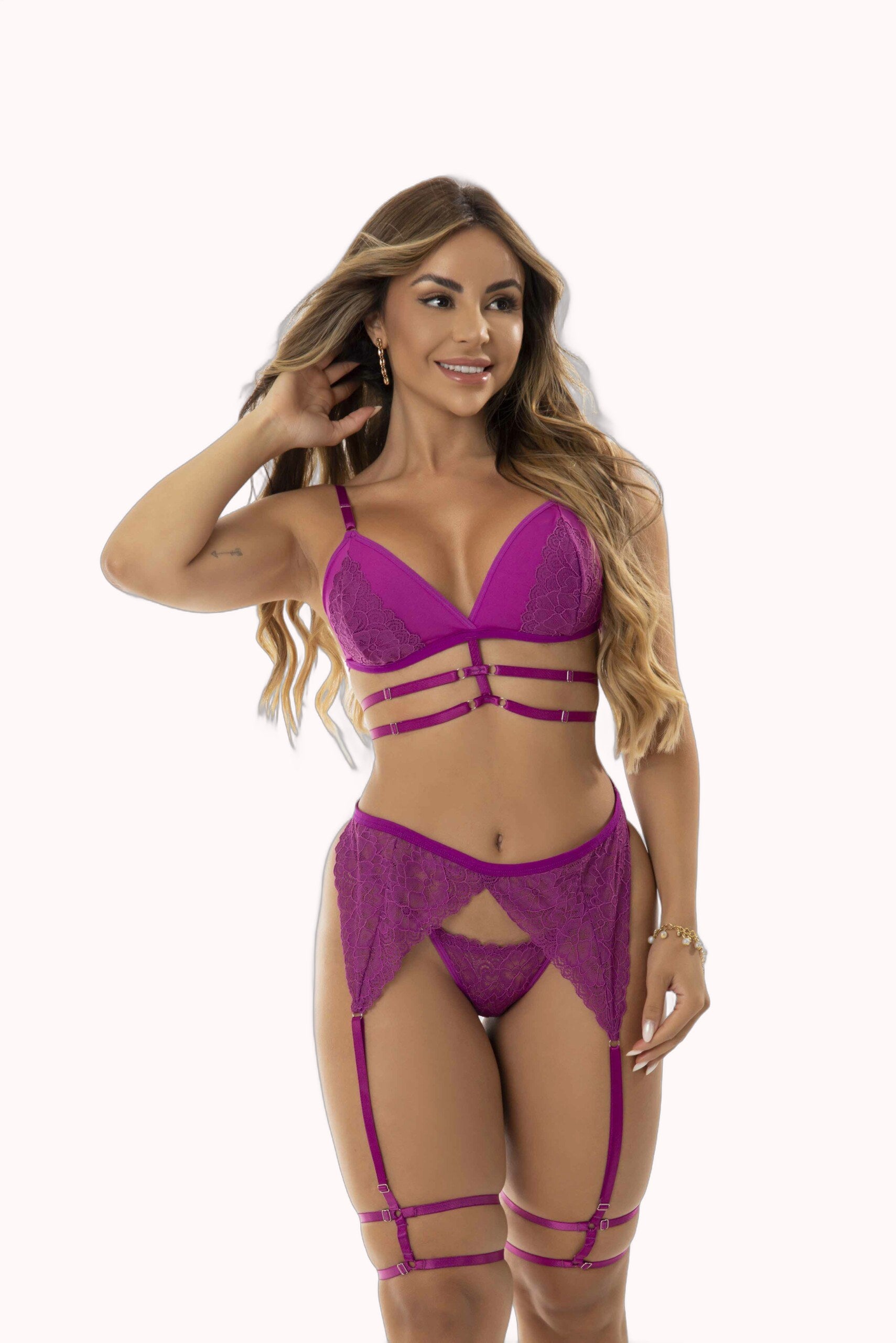 Conjunto sem Bojo com Cinta Liga – Doce Malícia
