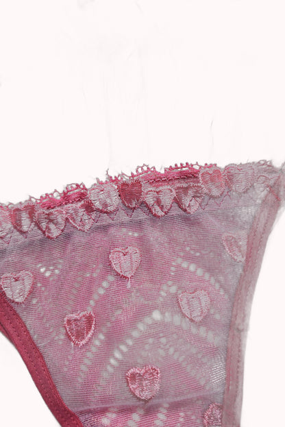 Conjunto Sexy sem Bojo com Tule Desenhado – Doce Malícia