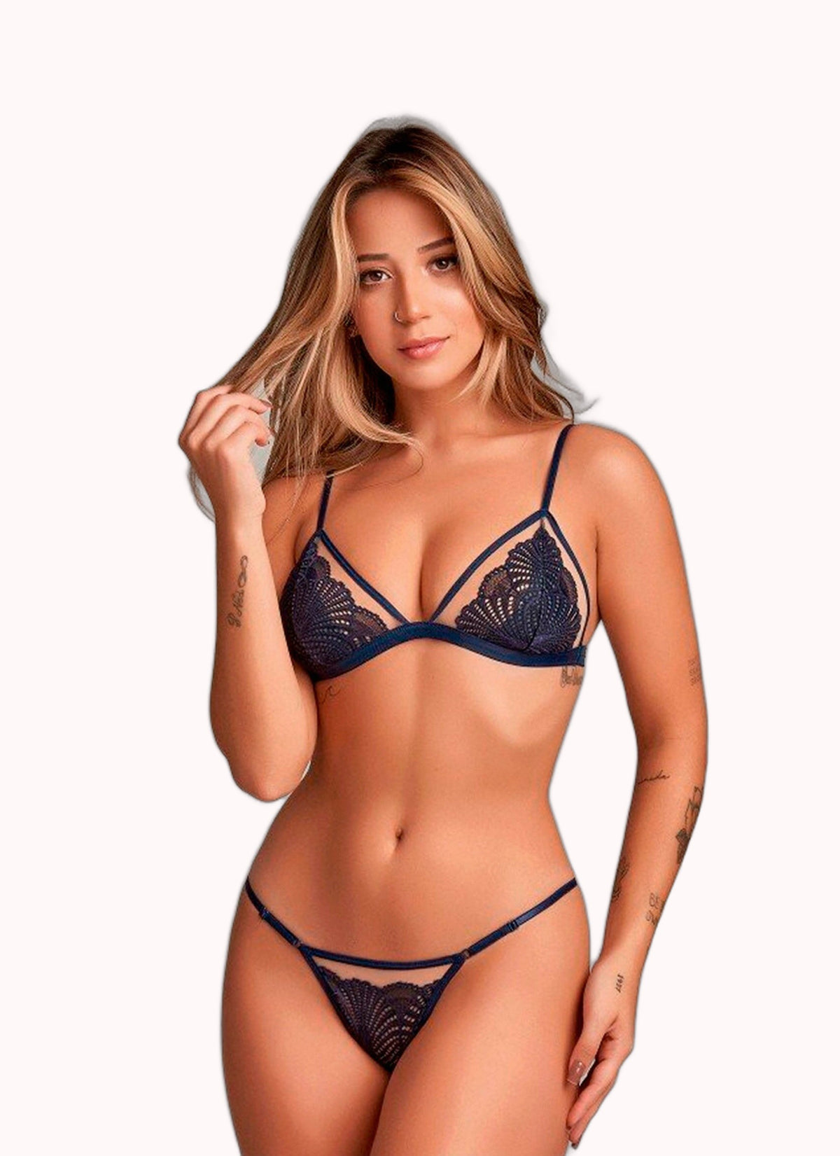Conjunto sem Bojo com Fenda de Tule – Doce Malícia