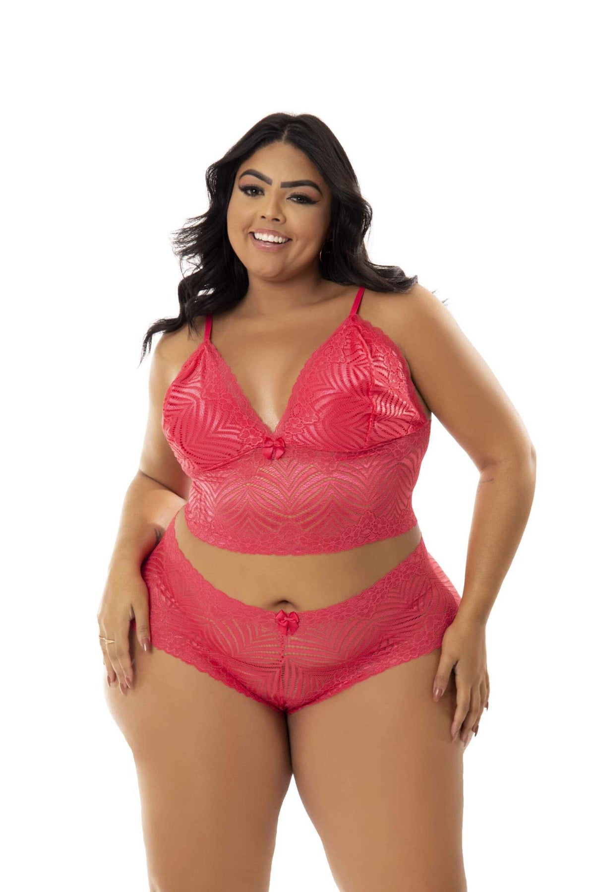 Conjunto sem Bojo Plus Size em azul-Marinho – Doce Malícia