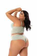 Conjunto sem Bojo Plus Size em azul-Marinho – Doce Malícia