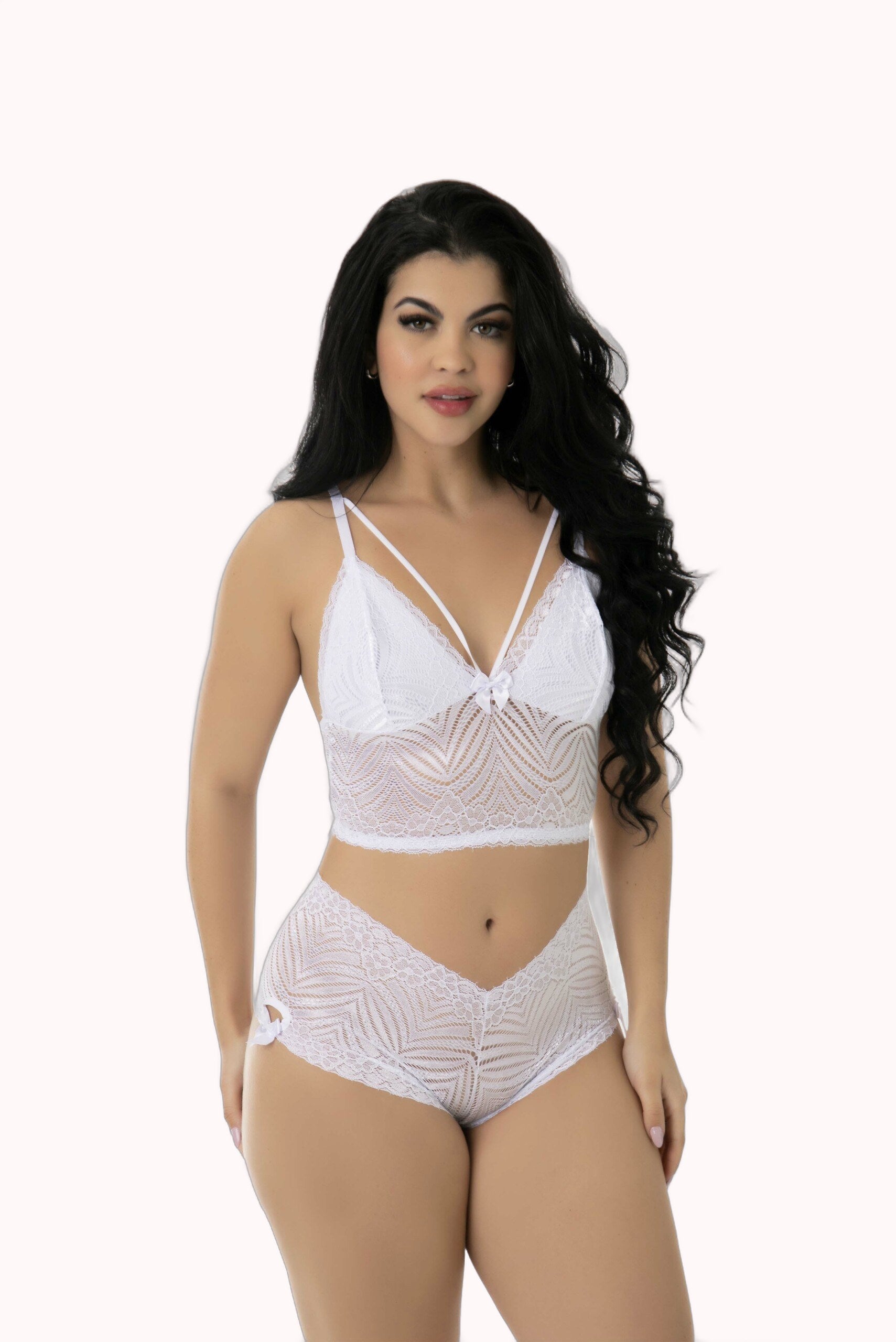 Conjunto Sensual de renda sem bojo – Doce Malícia