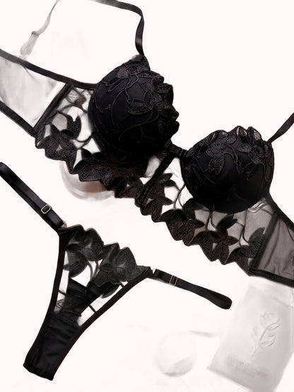Conjunto Sensual em Tule Bordado – Doce Malícia