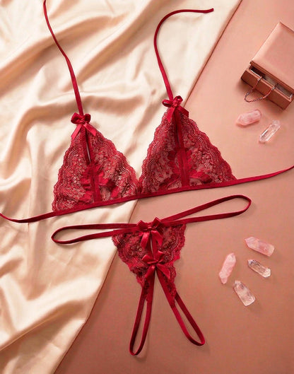 Conjunto Sexy com Abertura Íntima em Branco – Doce Malícia