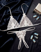 Conjunto Sexy com Abertura Íntima em Branco – Doce Malícia