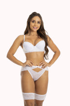 Conjunto Sexy com Cinta Liga e Perneira – Doce Malícia
