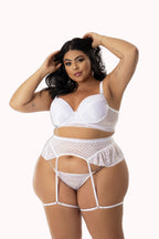 Conjunto Sexy com Cinta Liga Plus Size – Doce Malícia