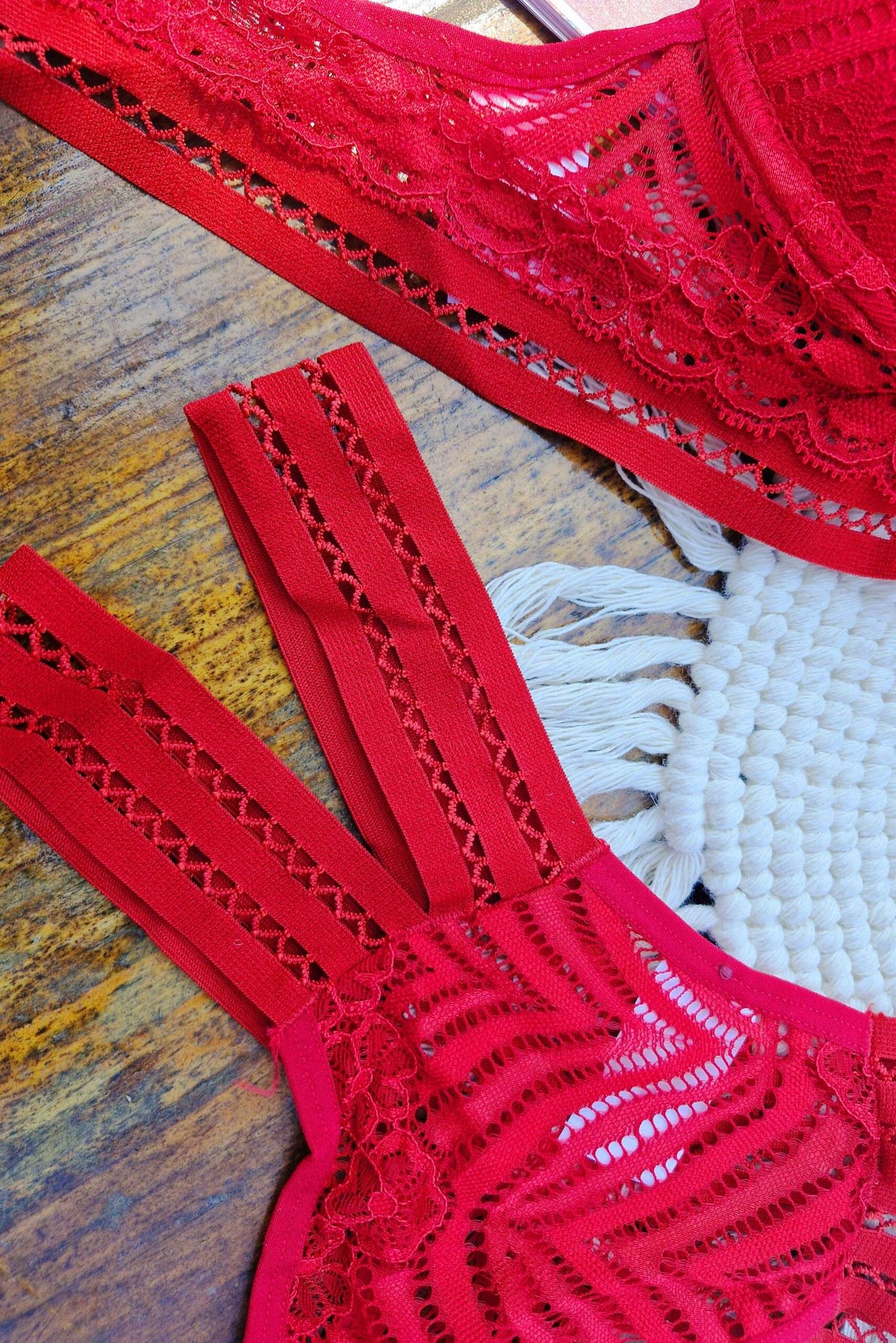 Conjunto Sexy com Elástico Desenhado em azul-Marinho – Doce Malícia