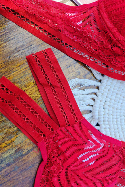 Conjunto Sexy com Elástico Desenhado em azul-Marinho – Doce Malícia