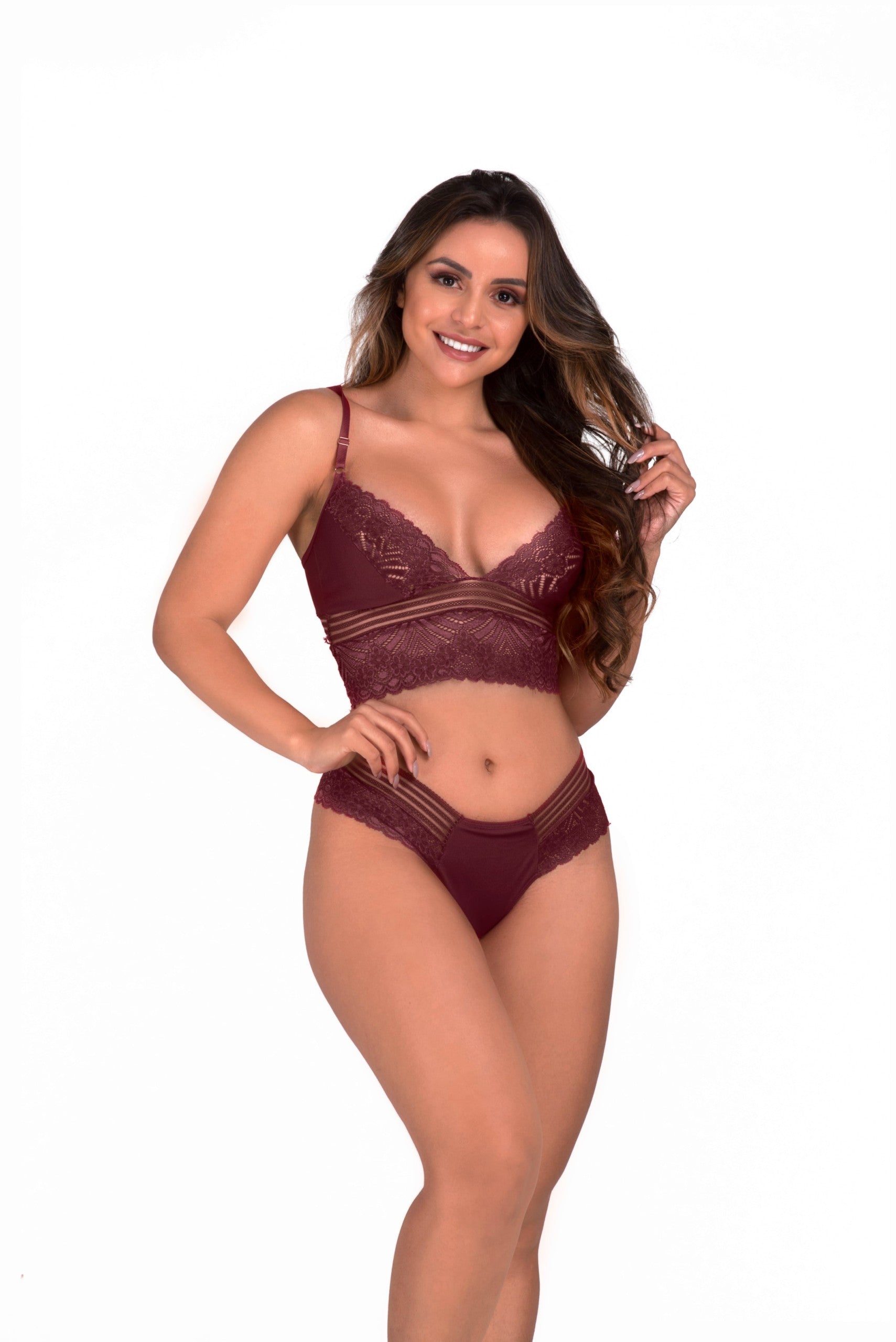 Conjunto com renda sexy em Branco – Doce Malícia