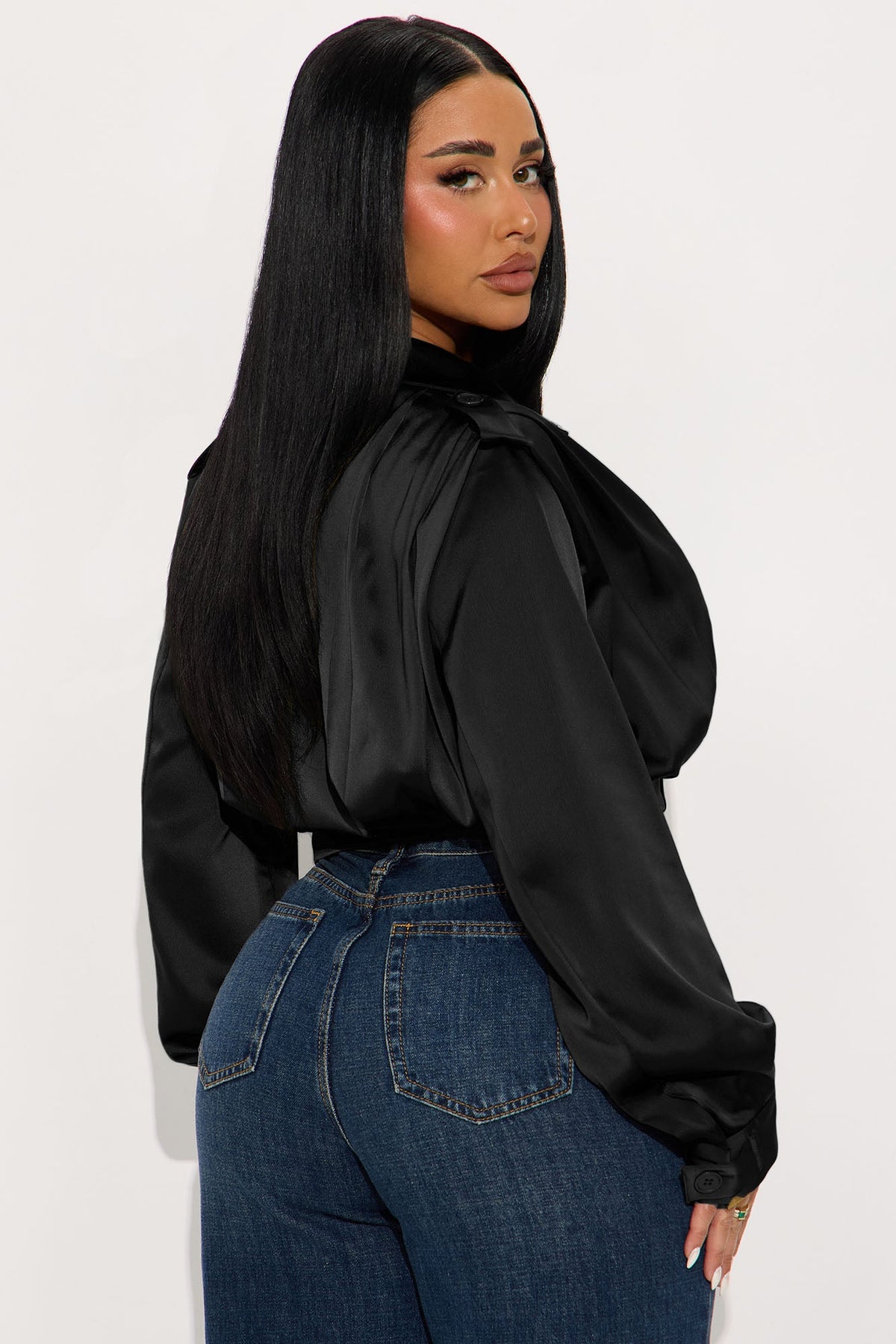 Cropped Feminino Cetim Preto – Doce Malícia