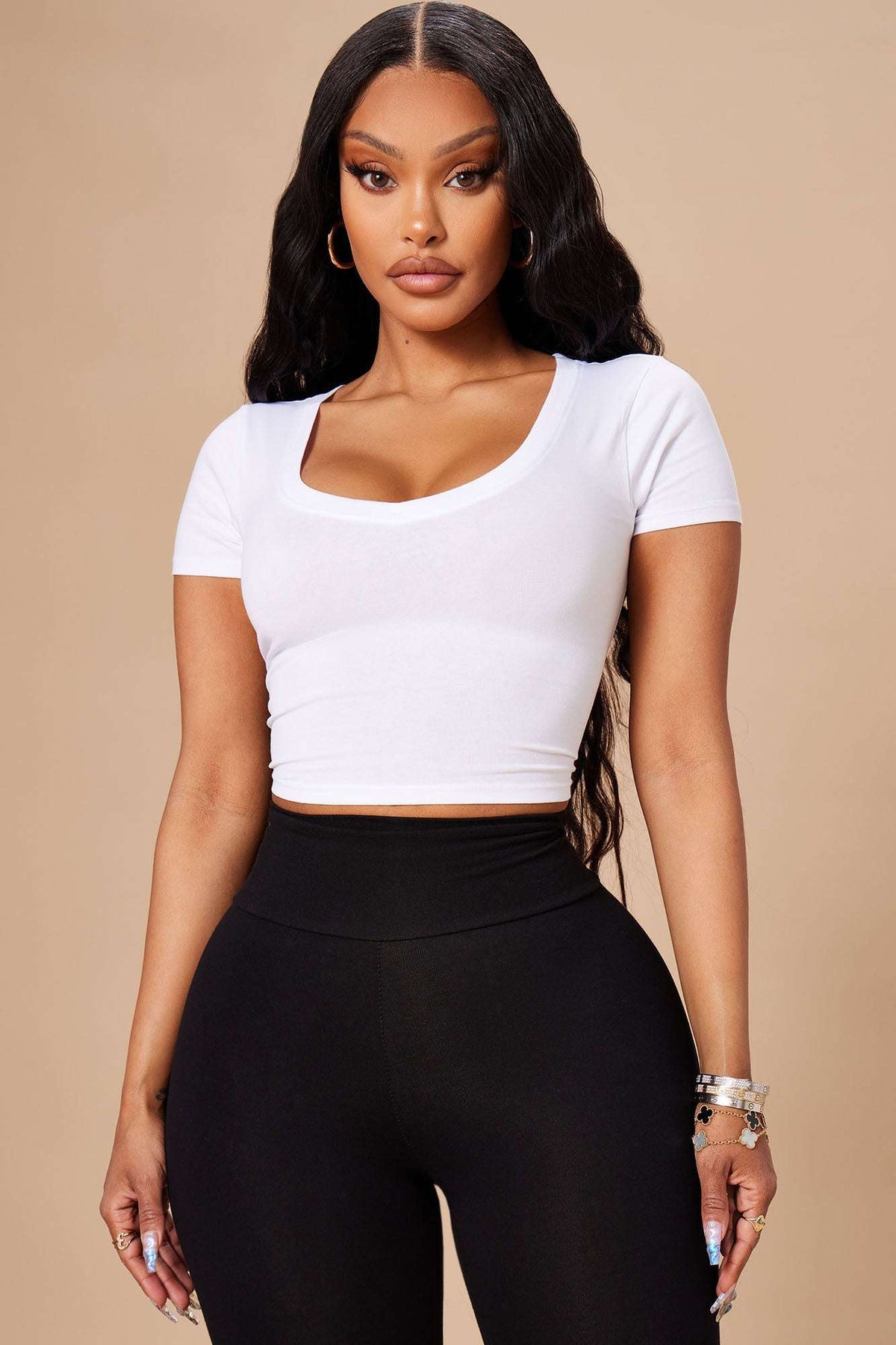 Cropped Feminino Decote V Branco – Doce Malícia