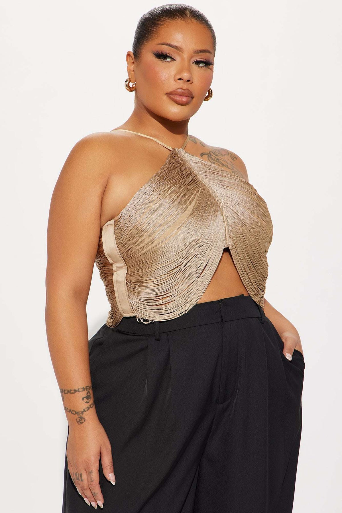 Cropped Feminino Frente Única Dourado – Doce Malícia