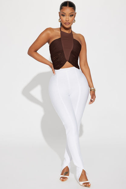 Cropped Feminino Frente Única Marrom – Doce Malícia