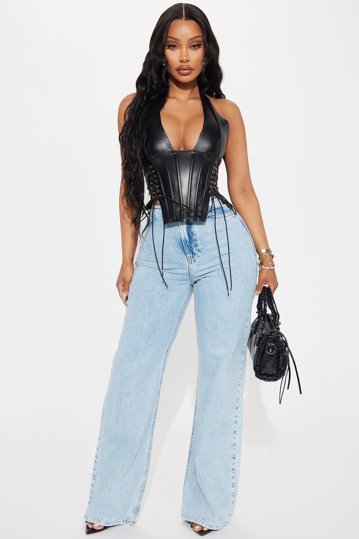 Cropped Feminino Frente Única Renda Decote V Preto – Doce Malícia