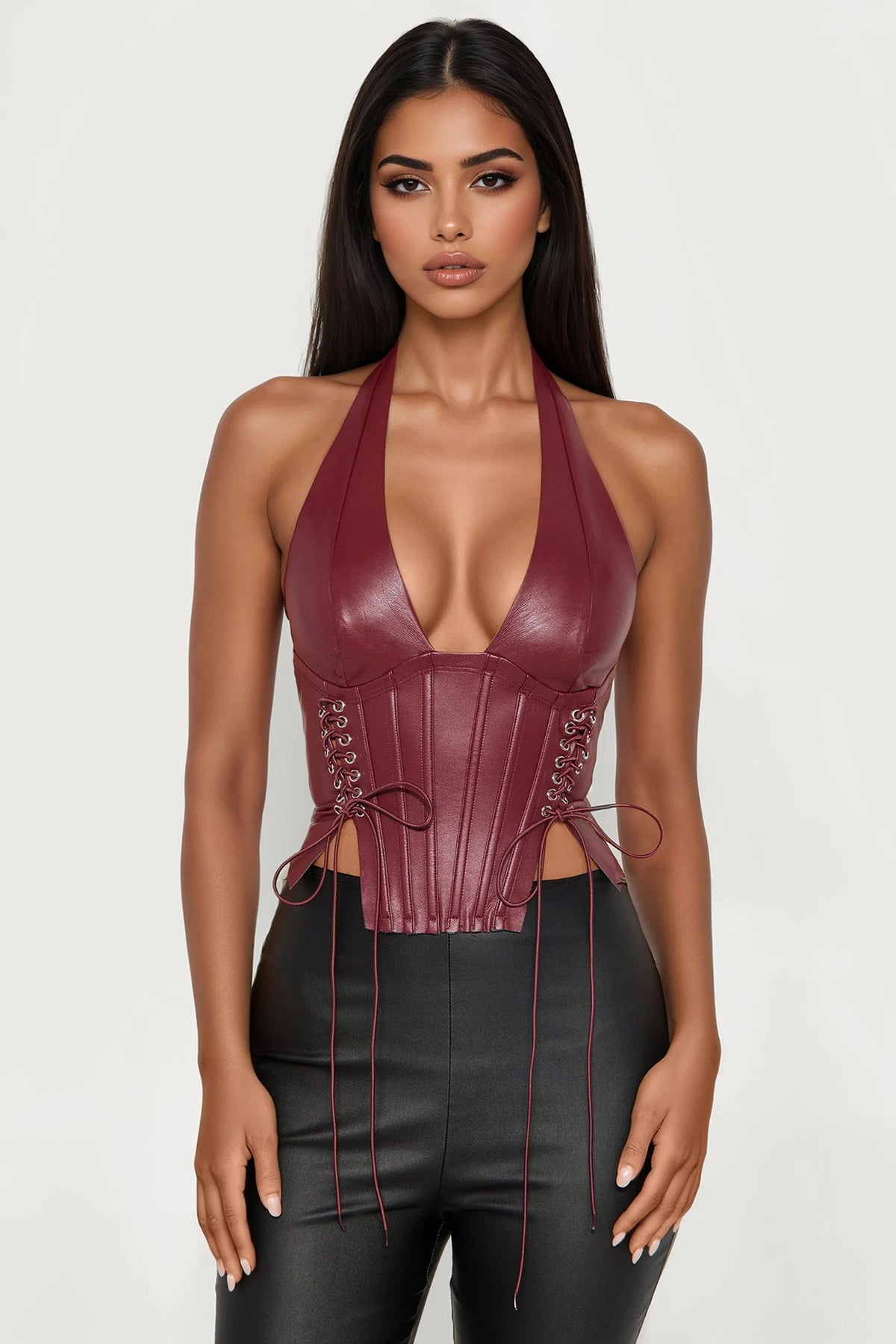 Cropped Feminino Frente Única Renda Decote V Preto – Doce Malícia