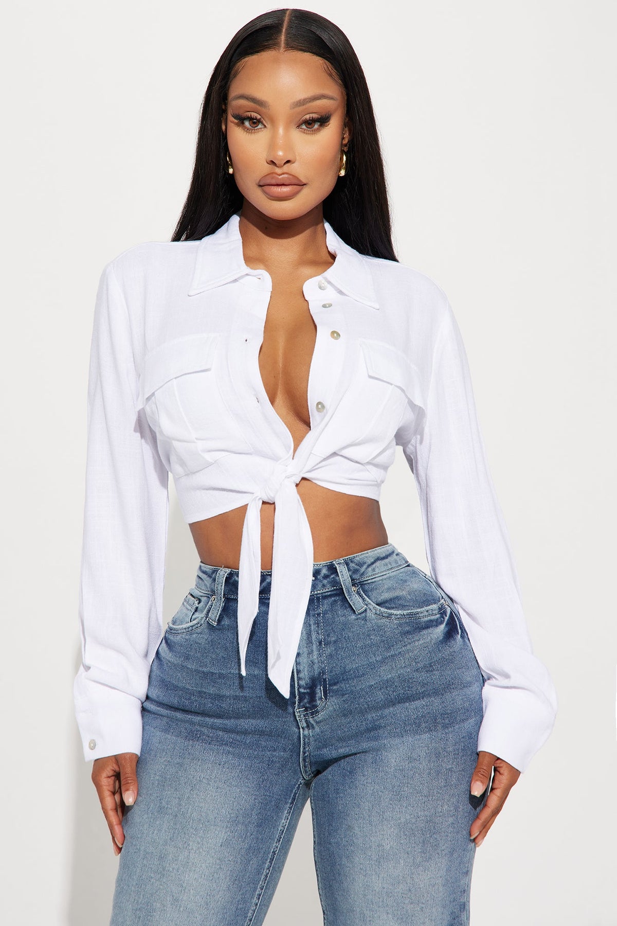Cropped Feminino Linho Cargo Branco – Doce Malícia