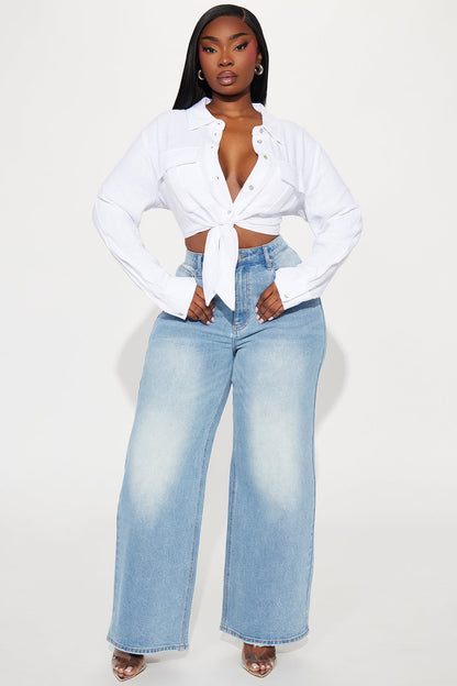 Cropped Feminino Linho Cargo Branco – Doce Malícia