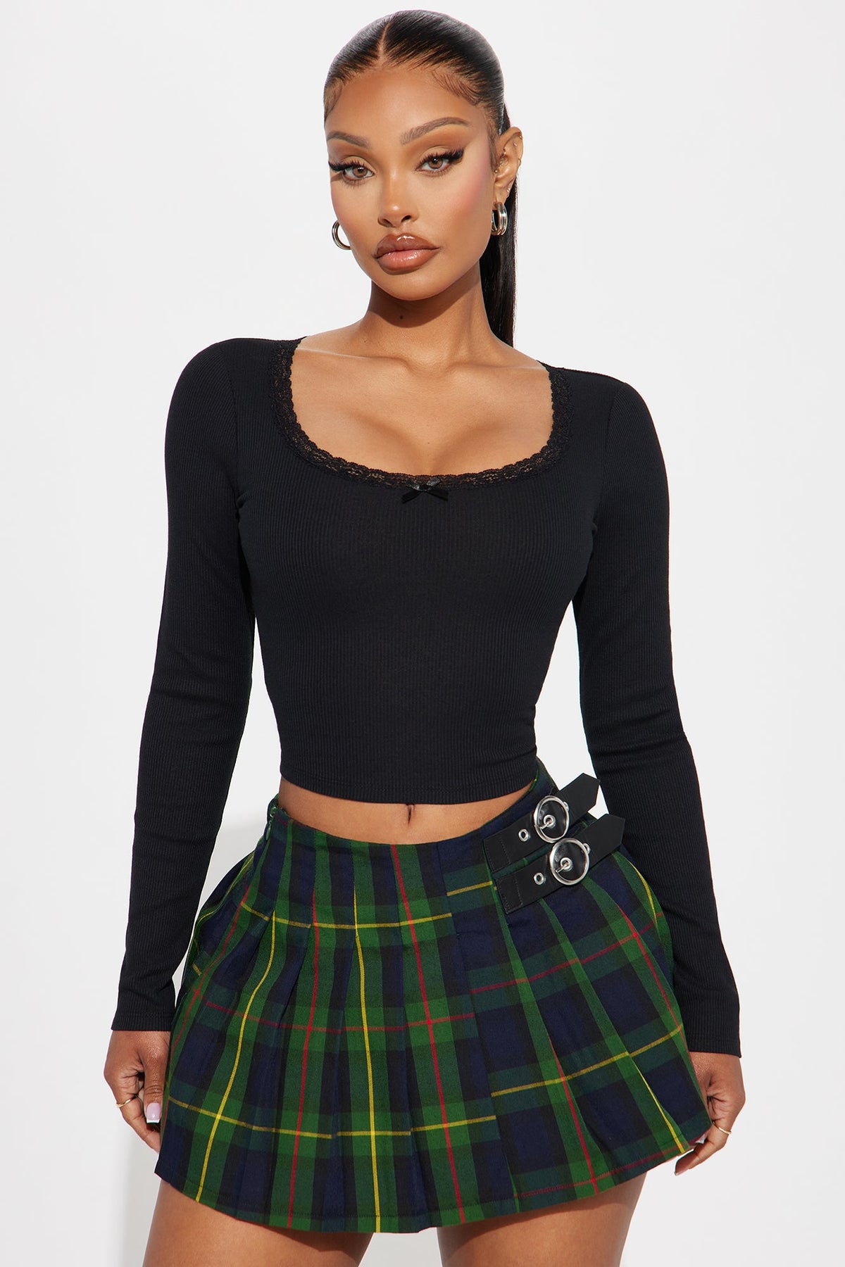 Cropped Feminino Renda Canelado Preto – Doce Malícia