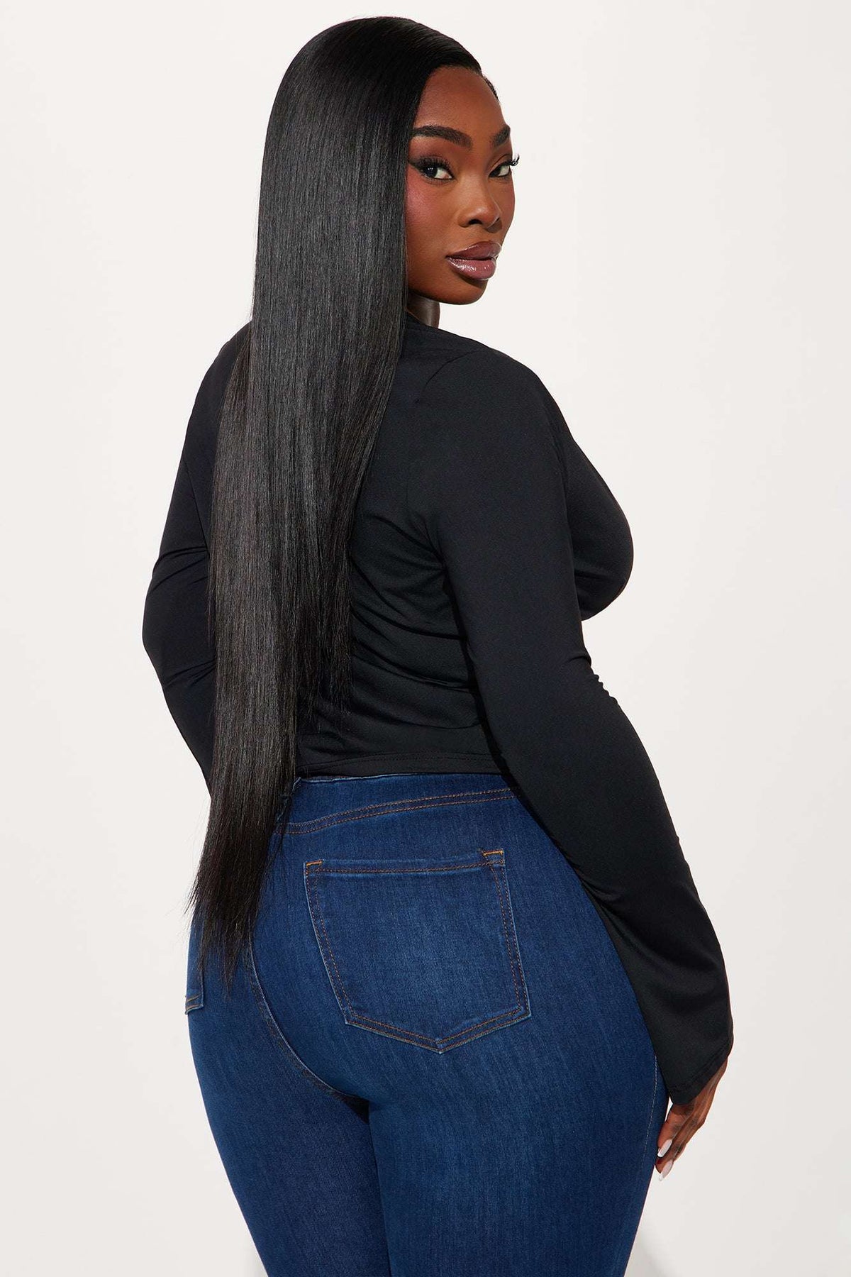 Cropped Feminino Renda Decote V Preto – Doce Malícia