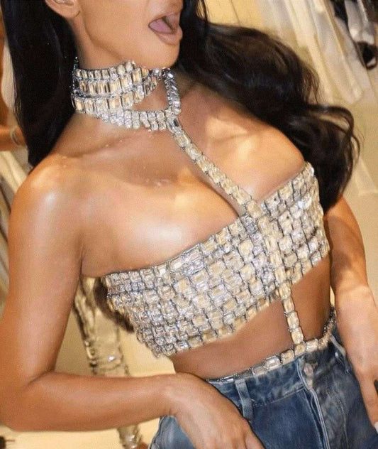 Cropped Britney Pedraria Chaton Strass
