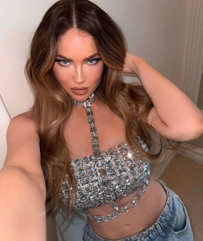 Cropped Britney Pedraria Chaton Strass