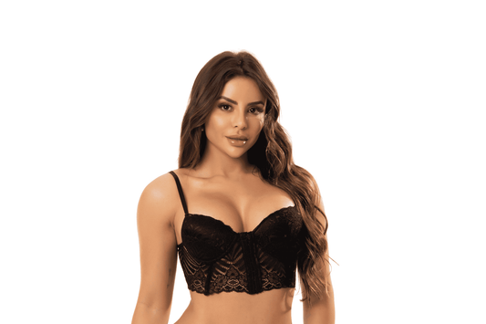 Cropped com Fecho Frontal em Branco – Doce Malícia
