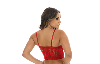 Cropped de renda com bojo em cores sortidas – Doce Malícia