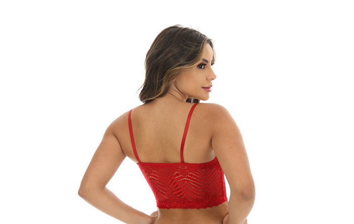 Cropped de renda com bojo – Doce Malícia — Doce Malícia