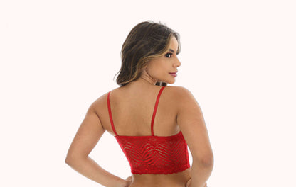 Cropped de renda com bojo – Doce Malícia