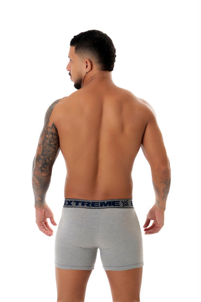 Cueca Boxer em algodão mescla em azul – Doce Malícia