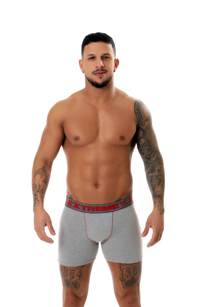 Cueca Boxer em algodão mescla em azul – Doce Malícia