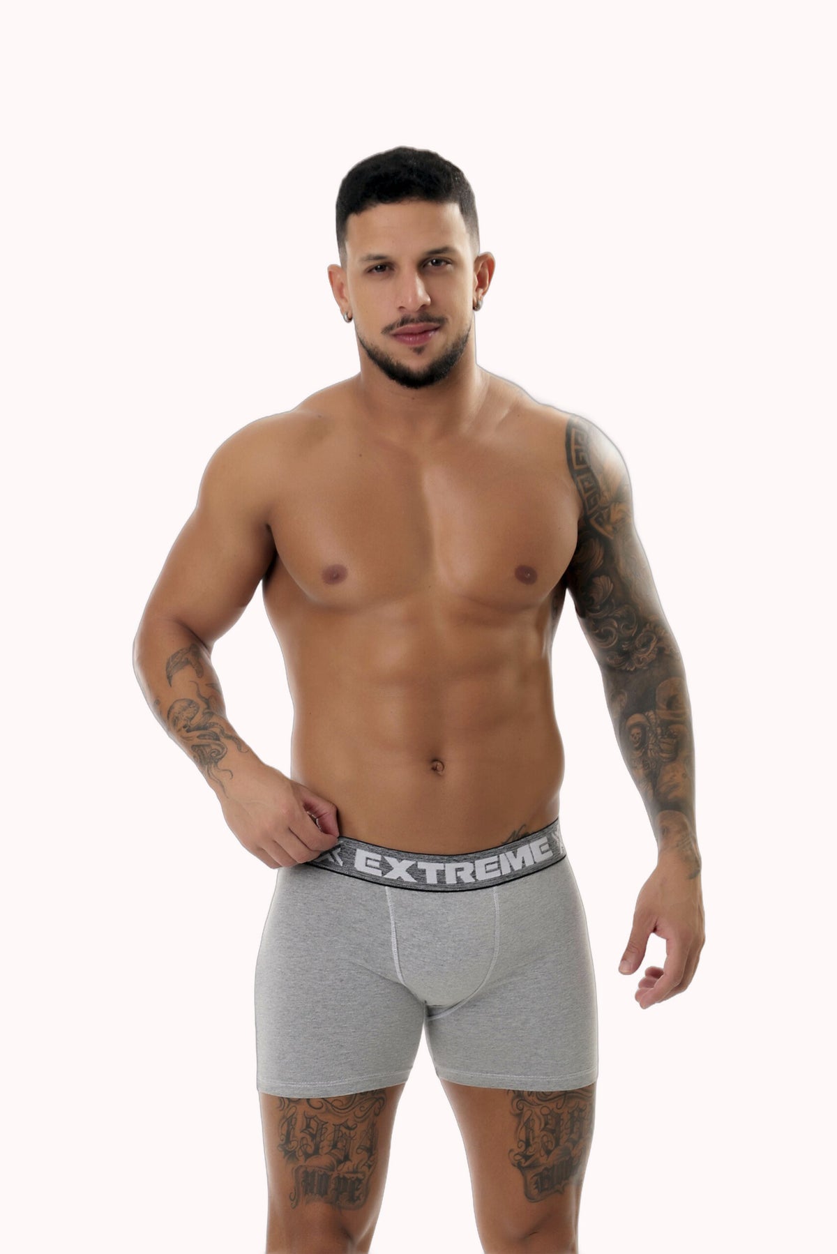Cueca Boxer em Algodão Mescla