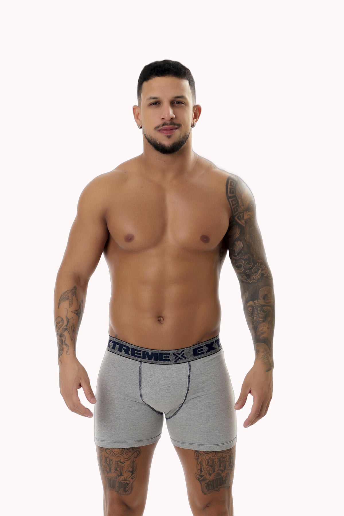 Cueca Boxer em Algodão Mescla
