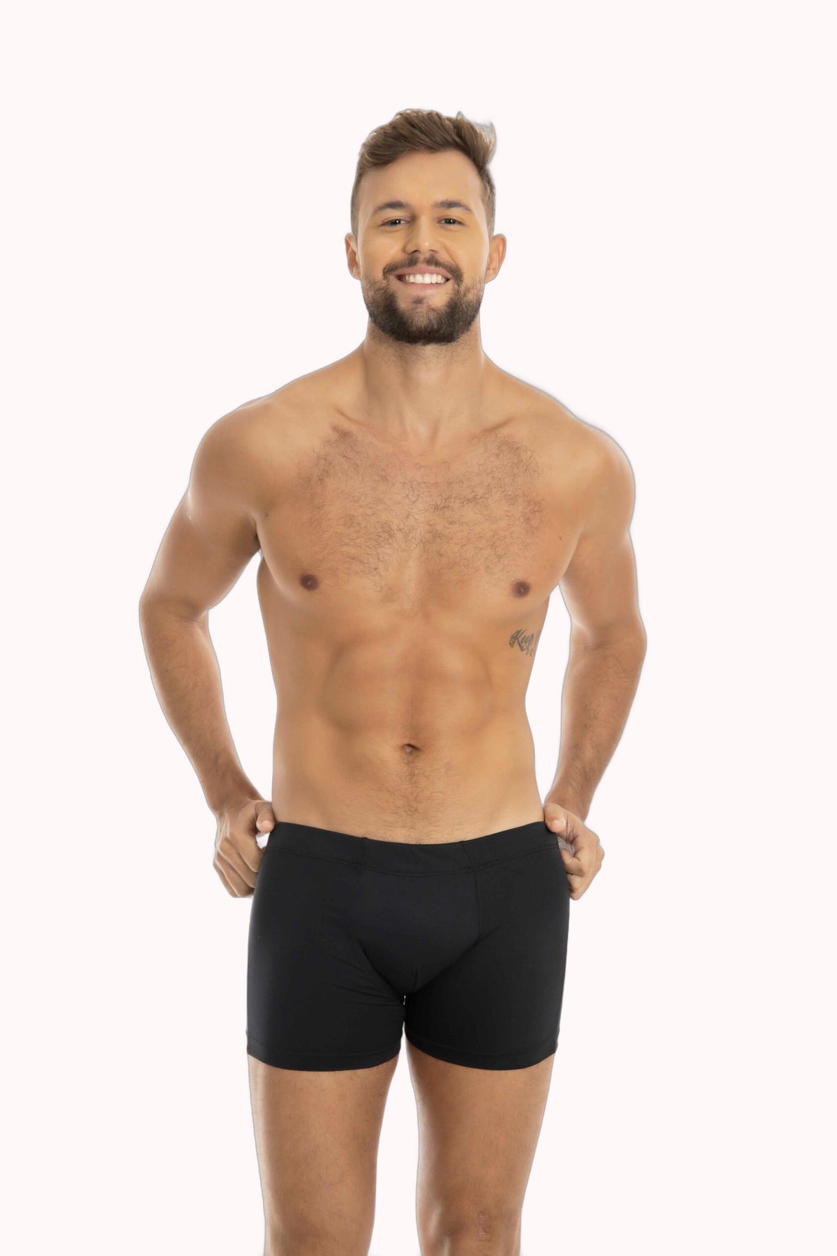 Cueca Boxer com Elástico Embutido
