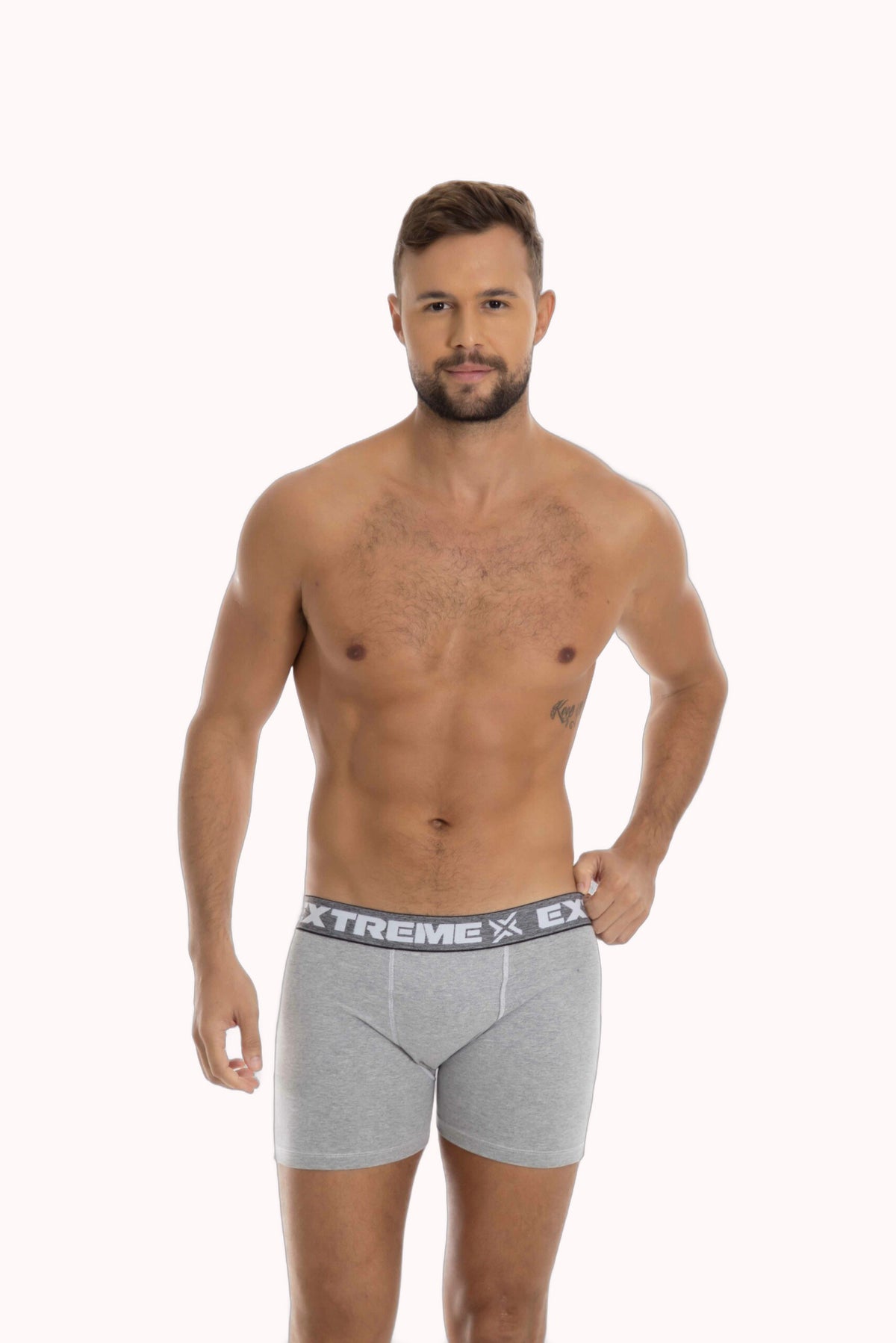 Cueca Boxer em Algodão Mescla