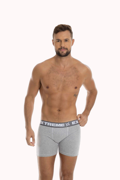 Cueca Boxer em Algodão Mescla