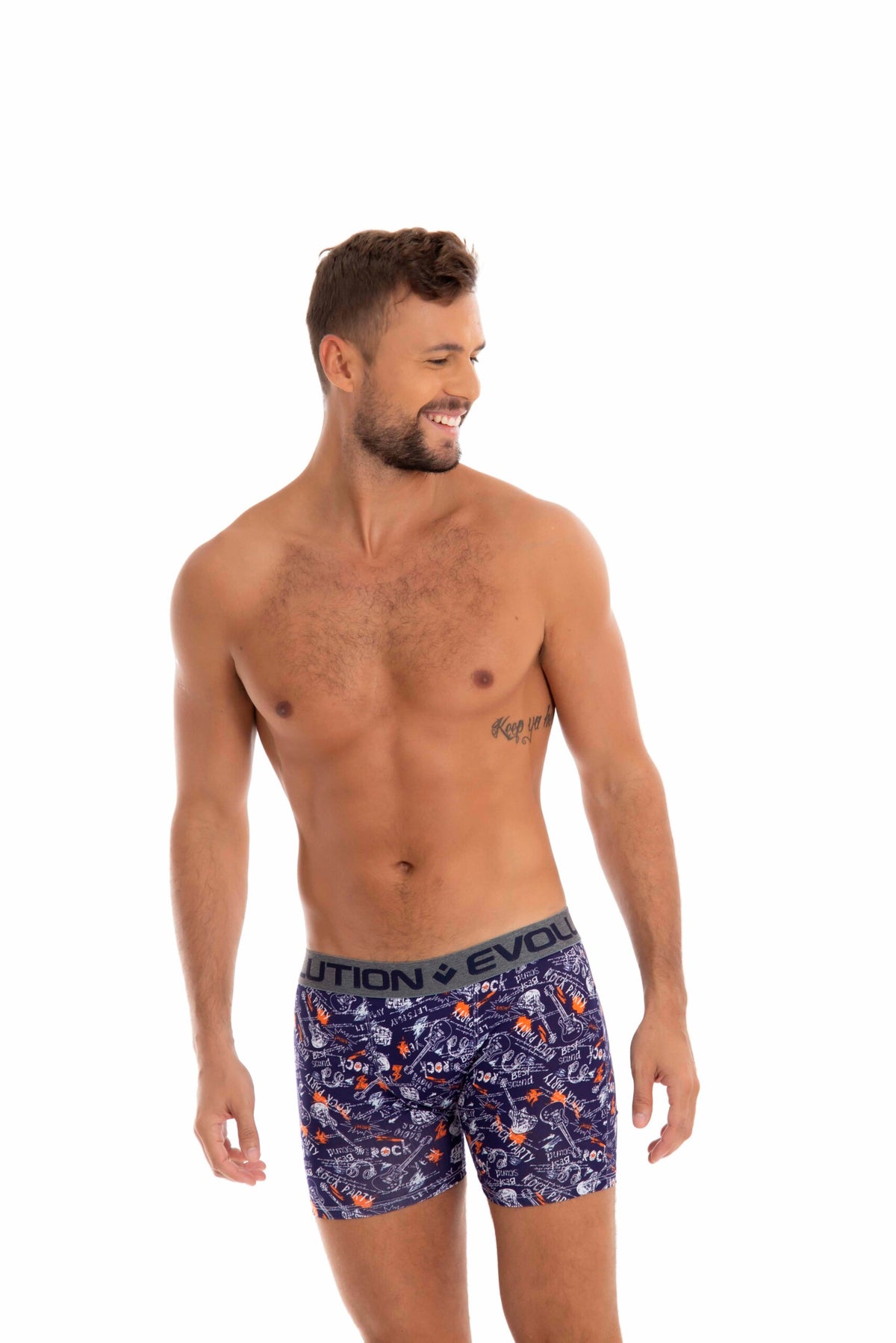 Cueca boxer estampada em azul – Doce Malícia