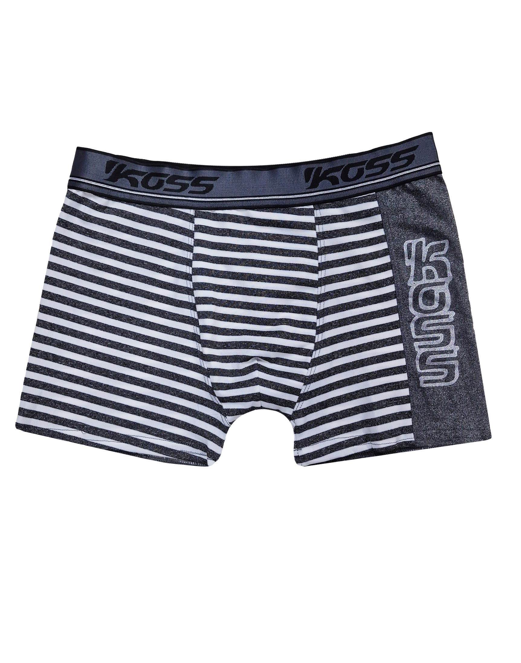 Cueca Boxer Listrada com Estampa Lateral em azul – Doce Malícia
