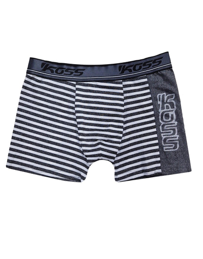 Cueca Boxer Listrada com Estampa Lateral em azul – Doce Malícia