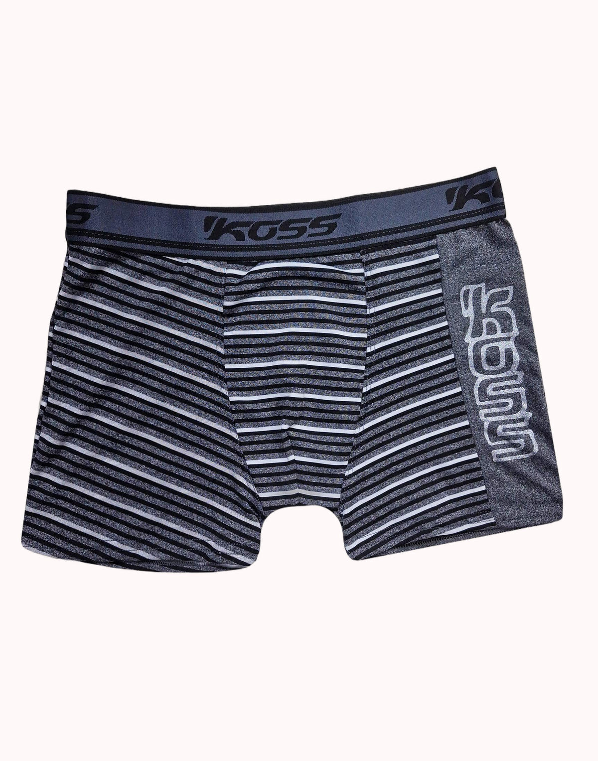 Cueca Boxer Listrada com Estampa Lateral