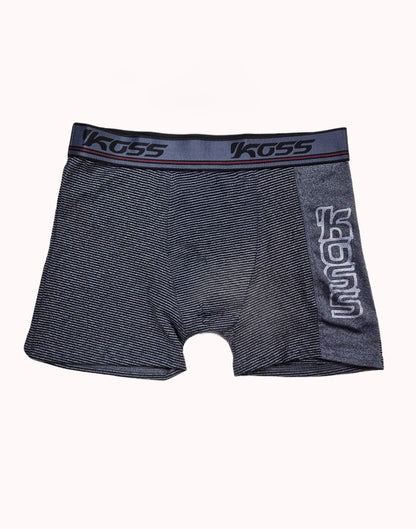 Cueca Boxer Listrada com Estampa Lateral