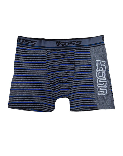 Cueca Boxer Listrada com Estampa Lateral em azul – Doce Malícia