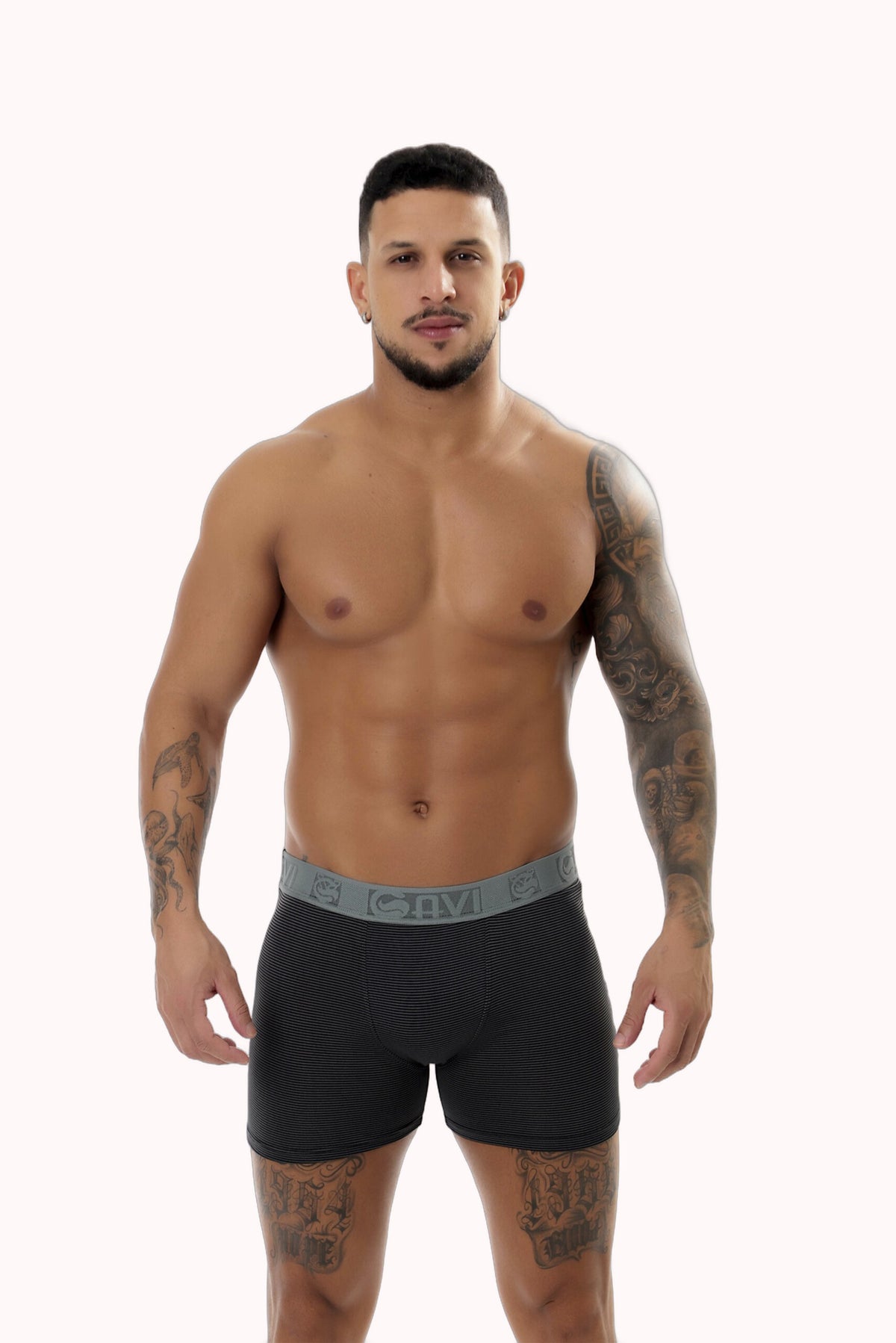 Cueca Boxer Risca Giz